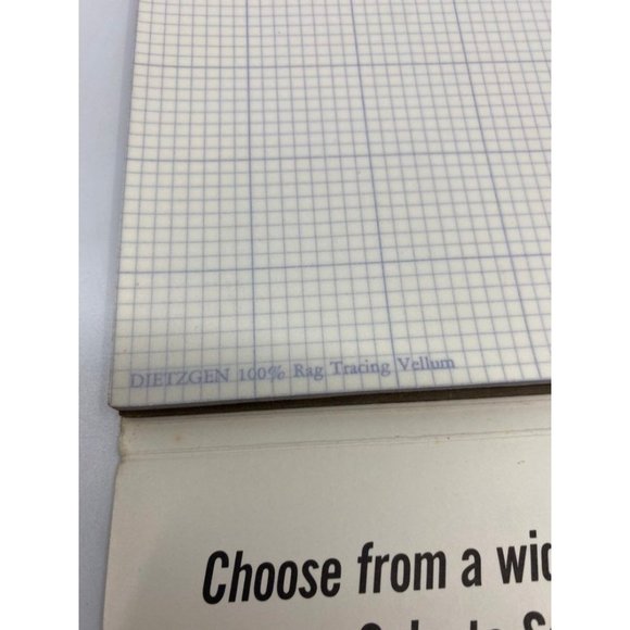 Vintage Dietzgen Quikdraft Vellum Drafting Pad Graph Paper - Picture 6 of 10